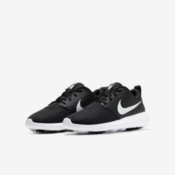 Nike Roshe G Jr. - Nagyobb Gyerek Golf Cipő - Fekete/Fehér/Metal Fehér